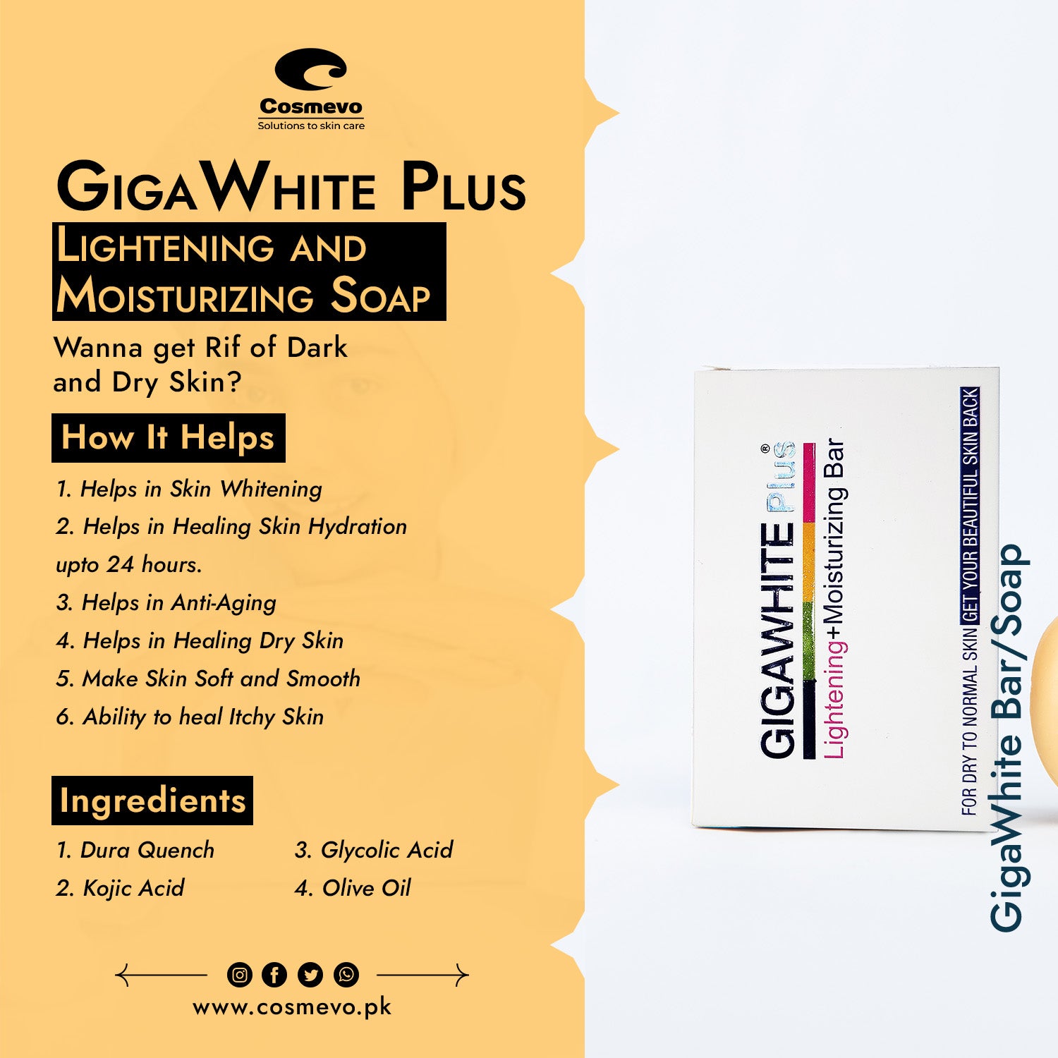 GigaWhite Plus Soap - Cosmevo