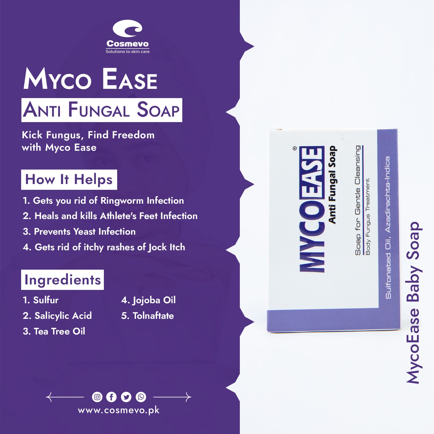 MycoEase Soap - Cosmevo