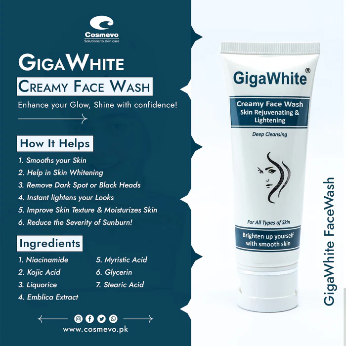 Giga white Creamy Facewash - Image 3